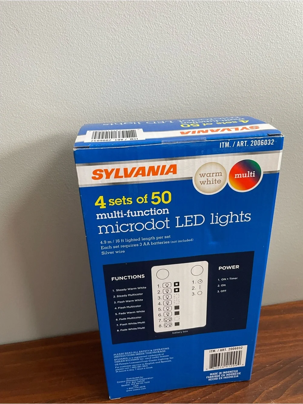 New Sylvania Warm White Multi-Function Microdot LED String Lights - 4 Sets of 50